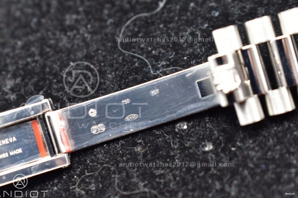 Arabic Blue 904L Dial Bracelet V2 on Markers SS A3255 President DayDate 40 Iced GMF Steel 1126